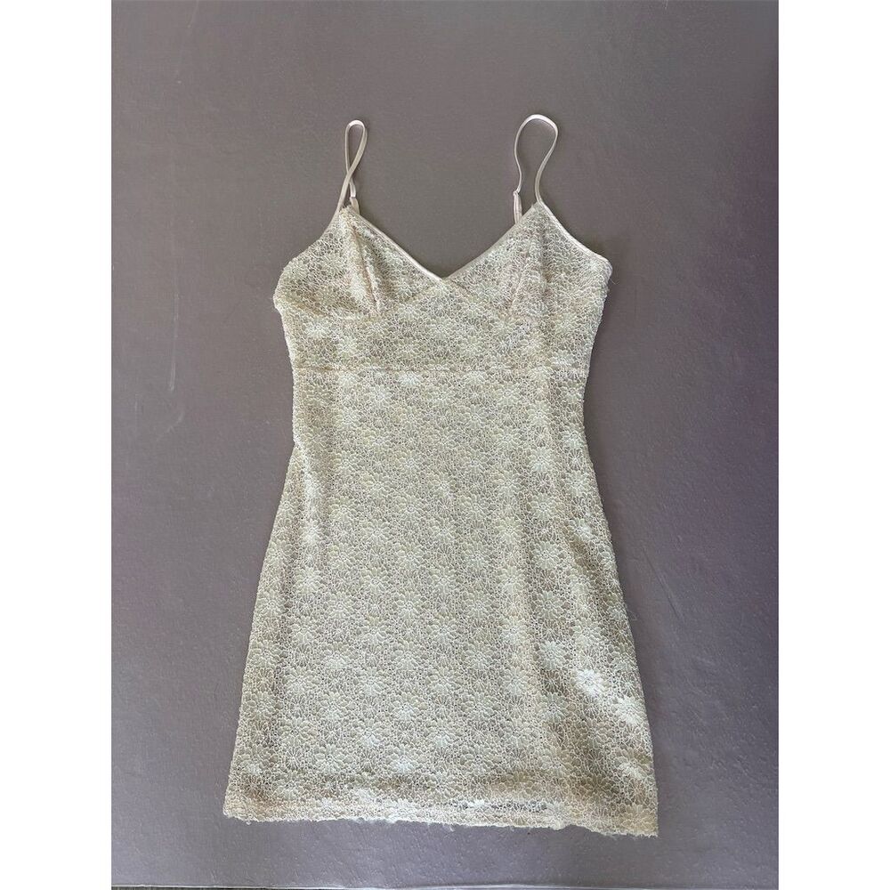 Jones New York Women's Lace Babydoll Nightie Dress White Size L